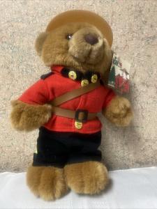 RCMP Vintage Canadian Mountie Plush Bear 11.5