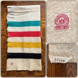 1930s Hudson's Bay Wool Striped Blanket