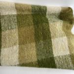 Hudson's Bay Vintage Mohair Blanket Green Plaid
