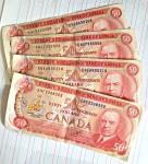 1975 Vintage Canadian $50 Bank Note