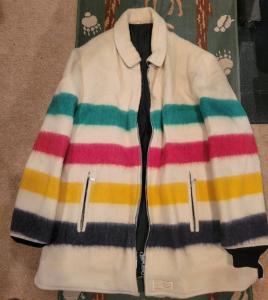 Hudson’s Bay Vintage Wool Blanket Jacket XL