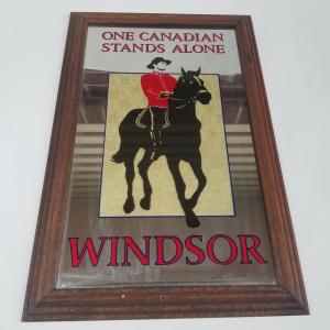 Windsor Canadian Whiskey Vintage Bar Mirror Sign