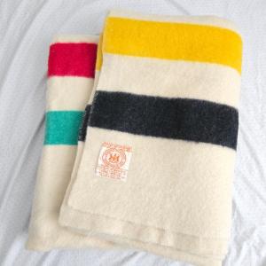 Hudson's Bay Vintage Wool Blanket 70"x80