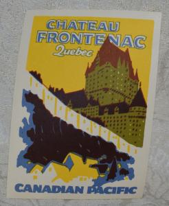 Canadian Pacific Railway Chateau Frontenac Luggage Tag
