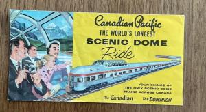 Vintage Canadian Pacific Railway Ticket Stub Envelope