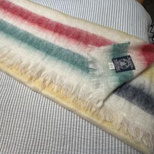 Hudson’s Bay Vintage Mohair Stripe Blanket 68x46