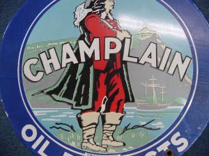 Champlain Porcelain Metal Sign - French Canadian Decor