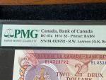 1974 Canada $2 Banknote PMG 66EPQ Collectible