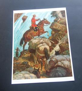 1960s Vintage Royal Canadian Mountie Print