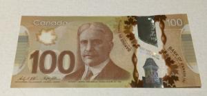 2011 Canadian $100 Dollar Bill Bank Note
