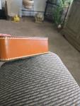 Montreal Vintage Glass Ashtray with Leather Base