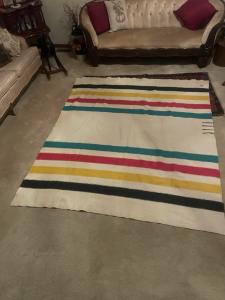 Vintage Hudson's Bay Wool Blanket - Red 4-Point