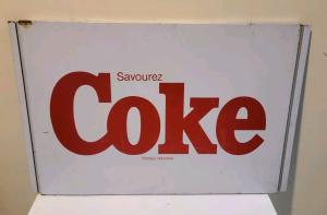 Vintage Savourez Coke Metal Sign - French Canada