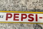 Vintage Pepsi Cola Porcelain Door Push Bar Sign