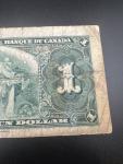 1937 One Dollar Banknote from Bank of Canada