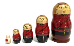 Royal Canadian Mounted Police Doll Set with Maple Leaf