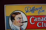 Vintage Canadian Club Cigar Litho Sign & Fan Pull