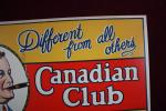 Vintage Canadian Club Cigar Litho Sign & Fan Pull
