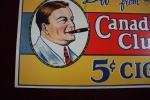 Vintage Canadian Club Cigar Litho Sign & Fan Pull