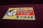Vintage Canadian Club Cigar Litho Sign & Fan Pull