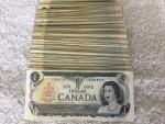 1973 Lot of 200 $1 Bank of Canada Notes