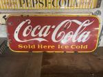 Vintage Canadian Coca Cola Porcelain Sign