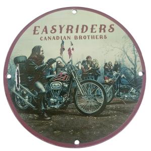 Vintage Easy Riders Motorcycle Porcelain Wall Sign