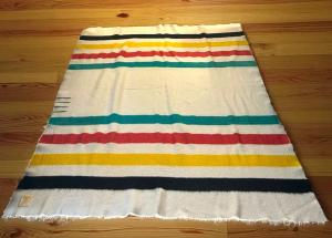 Hudson's Bay Vintage Wool Throw Blanket with Tags