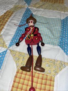 Canadian Mountie Pull String Ornament – Vintage 8”