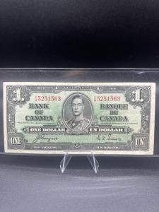 1937 Bank of Canada $1 Bill - Coyne Towers
