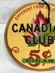 Canadian Club Cigar Advertising Pull Sign