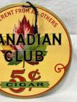 Canadian Club Cigar Advertising Pull Sign