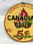 Canadian Club Cigar Advertising Pull Sign