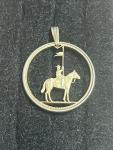 Gold Plated Mountie Canadian Coin Pendant