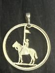Gold Plated Mountie Canadian Coin Pendant