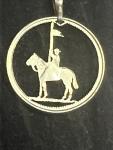 Gold Plated Mountie Canadian Coin Pendant