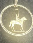 Gold Plated Mountie Canadian Coin Pendant