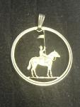 Gold Plated Mountie Canadian Coin Pendant
