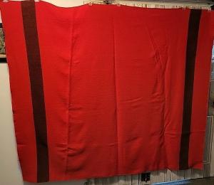 Hudson's Bay Vintage Red Wool Blanket 80 x 72