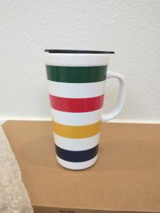 Hudson's Bay Striped Travel Coffee Tea Mug