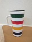 Hudson's Bay Striped Travel Coffee Tea Mug