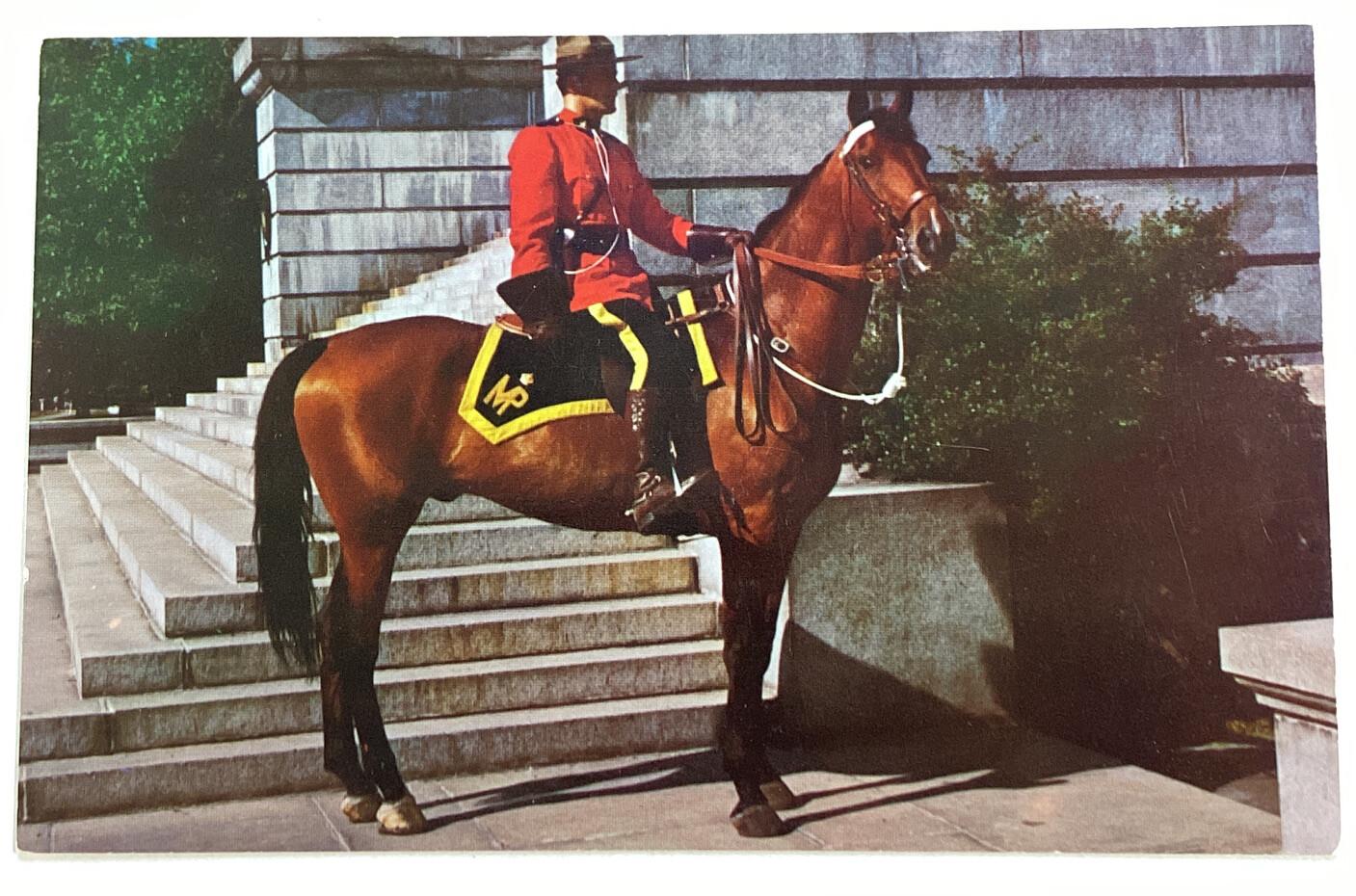 Quebec Postcard with Royal Canadian Mountie