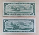Set of 2 Vintage 1954 Devil's Face Dollars
