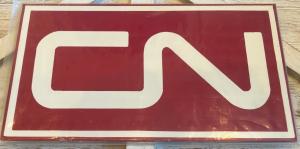 Vintage Canadian National Railroad Wood Sign 7.5"x13.2