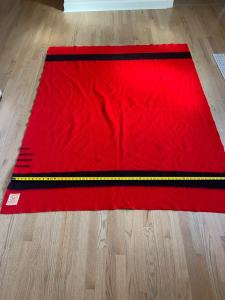 Hudson's Bay Vintage Red Wool Blanket 81x63