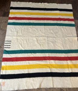 Hudson's Bay Multistripe Wool Blanket 87x66