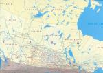 1991 Canadian Railways Large Train Route Map