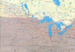 1991 Canadian Railways Large Train Route Map