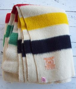 Vintage Hudson's Bay 3.5 Point Wool Blanket
