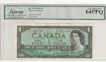 Vintage Bank of Canada One Dollar Bill MS-64
